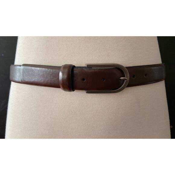 KENNETH COLE New York Dark Brown Leather Belt Mens sz 38 - Picture 1 of 9